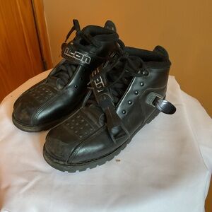 ICON Black Riding Boots Size 9